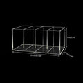 HSYMQ Acrylic Pen Holder 4 Compartments Clear Pencil Holder Organizer Makeup Brush Holder