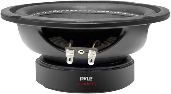 Pyle Car Vehicle Subwoofer Audio Speaker - 6.5 Non-Pressed Paper Cone, Black Plastic Basket, Dual Voice Coil 4 Ohm Impedance, 600 Watt Power, Foam