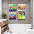 dgbtcart Succulent Plants Bathroom Decor Wall Art, Green Cactus Pictures Canvas Print, Botanical Paintings for Bedroom Living room Office