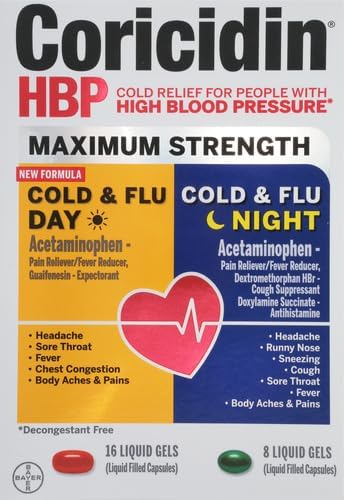 Coricidin HBP, Decongestant-Free Cold Symptom Relief for People with High Blood 