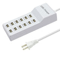 USB Charging Station with 12 Port Power Strip Fast Charging Hub for Multiple Devices Compatible with Cell Phones Tablets Laptops (12 USB Ports)