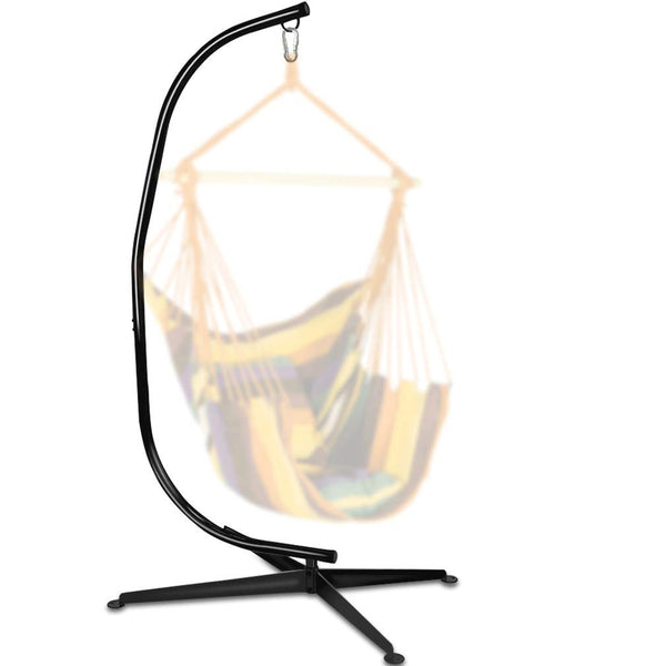 Hammock Chair Stand, Hanging Hammock Chair Stand C Stand Outdoor Indoor Solid Steel Heavy Duty Stand Only Construction for Hanging Hammock Air