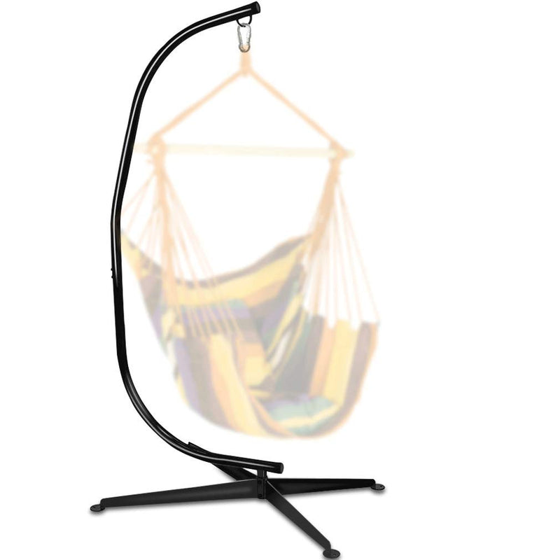Hammock Chair Stand, Hanging Hammock Chair Stand C Stand Outdoor Indoor Solid Steel Heavy Duty Stand Only Construction for Hanging Hammock Air