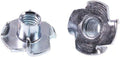 T-Nut 1/4"-20,5/16"-18, 3/8"-16, (100 Pack) 4 Pronged Tee Nut Assortment Kit,for Rock Climbing Holds, Wood, Cabinetry, etc.