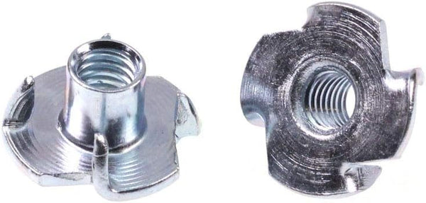T-Nut 1/4"-20,5/16"-18, 3/8"-16, (100 Pack) 4 Pronged Tee Nut Assortment Kit,for Rock Climbing Holds, Wood, Cabinetry, etc.
