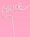 Xo, Fetti Bachelorette Party XL White Bride Straw | Bridal Shower Party Decorations | Bride to Be Gift