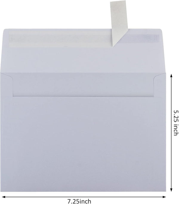 50 Pack White Envelopes - 5 x 7 Inch, A7, Card, Invitation & Postcard Envelopes