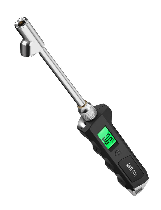 Astroai Digital Tire Pressure Gauge 230 PSI Heavy Duty Dual Head Stainless Steel Made for Truck and RV with Backlit LCD 
