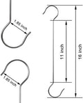 K Y KANGYUN 6 Pack 16 Inch Extra Large S Hooks Heavy Duty Plant Hanging Hook Long S Shaped Extension Hooks for