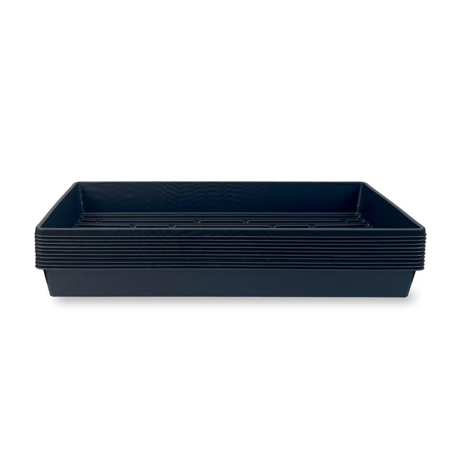 10 Plant Growing Trays (No Drain Holes) - 20" x 10" - Perfect Garden Seed Starter Grow Trays: for Seedlings, Indoor Gardening, Growing