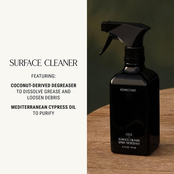 Homecourt All-Purpose Surface Cleaner Spray, Lifts Away Dirt, Smudges & Grease, for Bathroom, Kitchen & More, Clean Formula, Cece, 16 Fl Oz