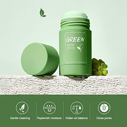 Grospe Green Tea Mask Stick Blackhead Remover Deep Pore Cleansing Clay Stick Mask Moisturizing Oil Control Shrink Pores Remove Anti-Acne Mask