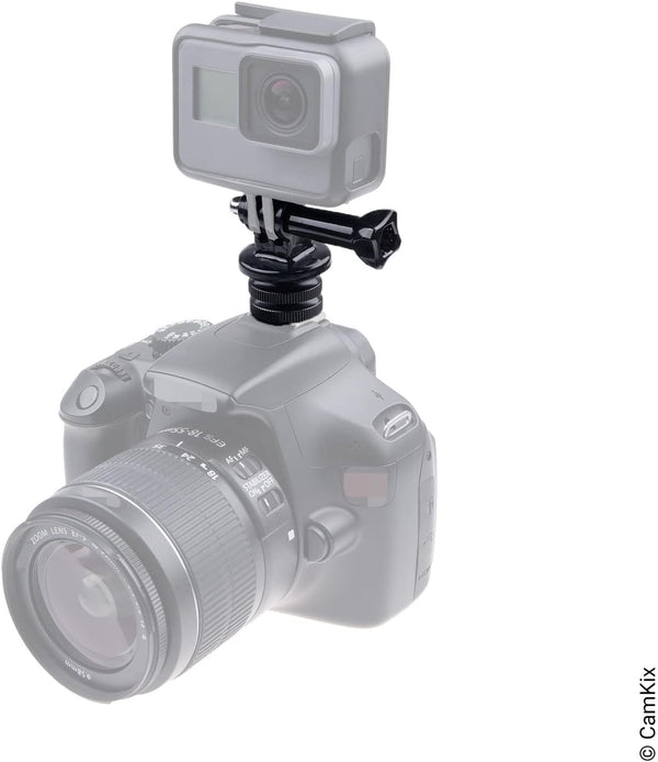 Camkix Hot Shoe Mount Adapter Kit Compatible with Phone, Action Cam to the Flash Mount of Your DSLR Camera - Record Your Photo Shoot or Use Phone