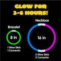 JOYIN 144 Pcs 8" Glow sticks Bulk Party Favors Pack, Neon Glow in the Dark Party Supplies, Light Up Necklaces and Bracelets with Connectors,