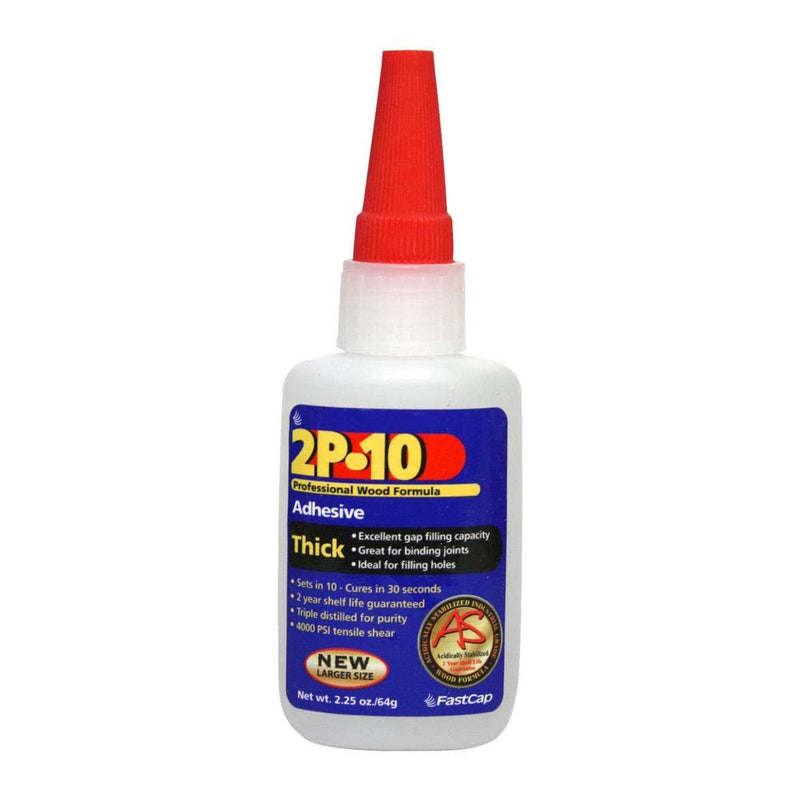 Fastcap 2P-10 Professional Thick Wood Adhesive Glue - Ideal for Wood Works - All Purpose Application - 4000 PSI Tensile & Sheer - 2 Oz. - 80208