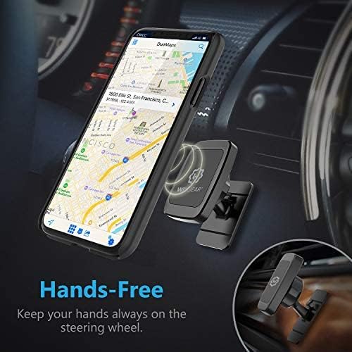 Wixgear (2 Pack Universal Stick on Dashboard Magnetic Phone Car Mount, for Cell Phones and Mini Tablets with Fast Swift-Snap Technology, (Newer