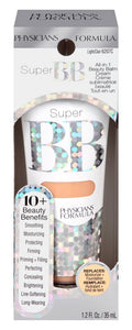 Physicians Formula Super BB Cream. All in 1 Tinted Beauty Balm Foundation Cream, Sheer Moisturizing Coverage, Cruelty free - Light