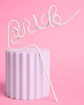 Xo, Fetti Bachelorette Party XL White Bride Straw | Bridal Shower Party Decorations | Bride to Be Gift