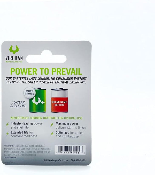 Viridian CR 1/3N Tactical Energy Plus Lithium Batteries, 3 Volt (Retail Pack of 4)