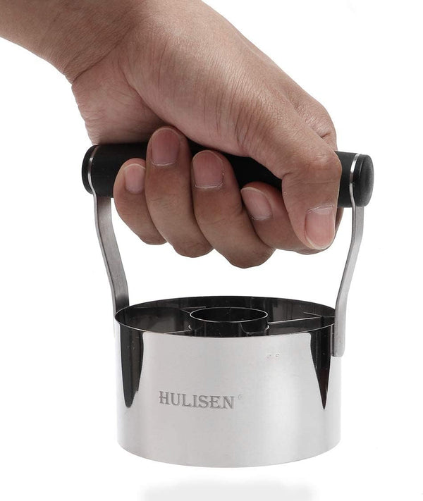 HULISEN Donut Cutter, 3.5 inch Stainless Steel Doughnut Cutter with Soft Grip Handle, and Small Biscuit Cutter, Professional Baking Dough Tools,