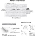 Cohoo Home Brick Wallpaper Peel and Stick Contact Paper 120inL 18inW Faux 3D Brick Contact Paper for Wall White Gray Self Adhesive Removable