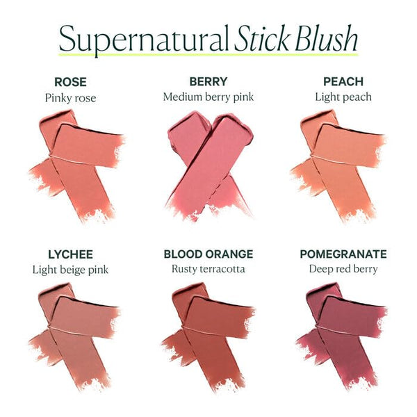 Well People Supernatural Stick Multi-Use Blush, Creamy, Hydrating Blush Stick for a Pop of Color, Multi-Use, Vegan & Cruelty-Free, Pomegranate