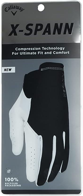 Callaway Golf X Spann Glove Standard Medium-Large White Worn on Left Hand