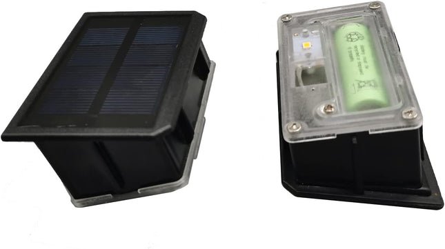 GOODFOEVER 2 Pack Solar Lights for Outdoor Fence and Wall: Replacement Top, Wate