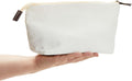 Juvale Canvas Makeup Bag - 6 Pack, 11.75 x 5.5 In, White Cotton - Travel Cosmetic & Toiletry Pouches with Zipper - Blank DIY Canvas Pouches for