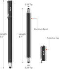 (2 Pcs)[0.18-inch Fine Tip ] Stylus Touch Screen Pens 5.5" L Perfect for Drawing Writing Gaming Compatiable with Apple iPad iPhone Samsung Tablets