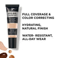 IT Cosmetics Bye Bye under Eye Concealer Travel - Waterproof Full Coverage Concealer for Dark Circles, Fine Lines, Redness & Discoloration,