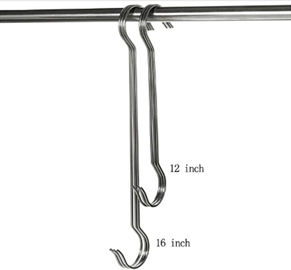 K Y KANGYUN 6 Pack 16 Inch Extra Large S Hooks Heavy Duty Plant Hanging Hook Long S Shaped Extension Hooks for