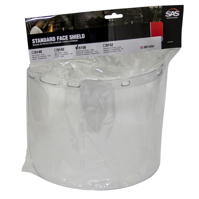 SAS Safety 5150 Replacement Face Shield For 5140, Clear, Small 1 Count (Pack of 1)
