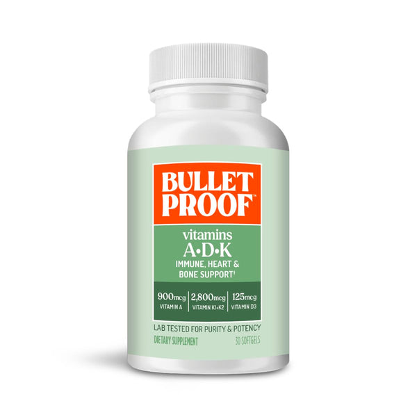 Bulletproof Vitamins A-D-K Softgels, 30 Count, Supplement for Heart, Bone Health and Immune Support 30 Count (Pack of 1) Softgels