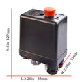 1/4Single-way air Compressor Pressure Switch Central Pneumatic air Compressor Pressure Switch Control Valve, Pressure reducing Switch 90-120 PSI