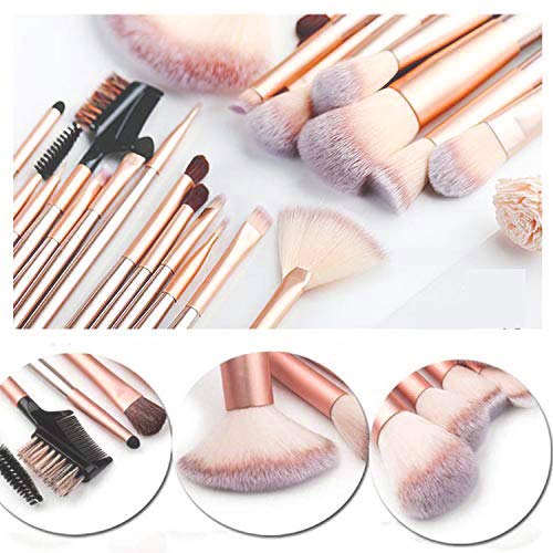 Makeup Brush Set, NEVSETPO 28PCS Make Up Brushes For Women Include 24 Makeup Brushes 2 Sponges, 1 Dual End Mask Spatula, 1 Brush Egg Cleaner, 1