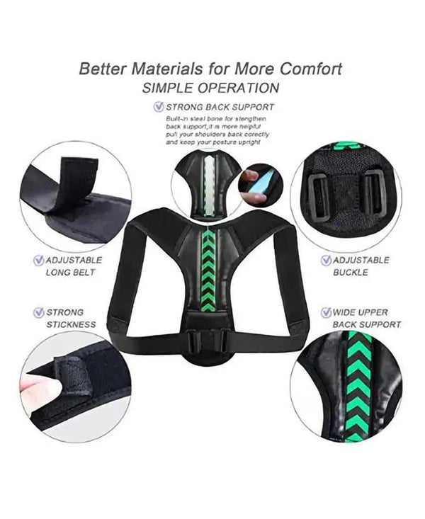 Posture Corrector for Men and Women, Adjustable Lumbar Spinal Support, Low Back Pain Relief, Neck Support, Lower Back Pain Relief (Xx-Large)