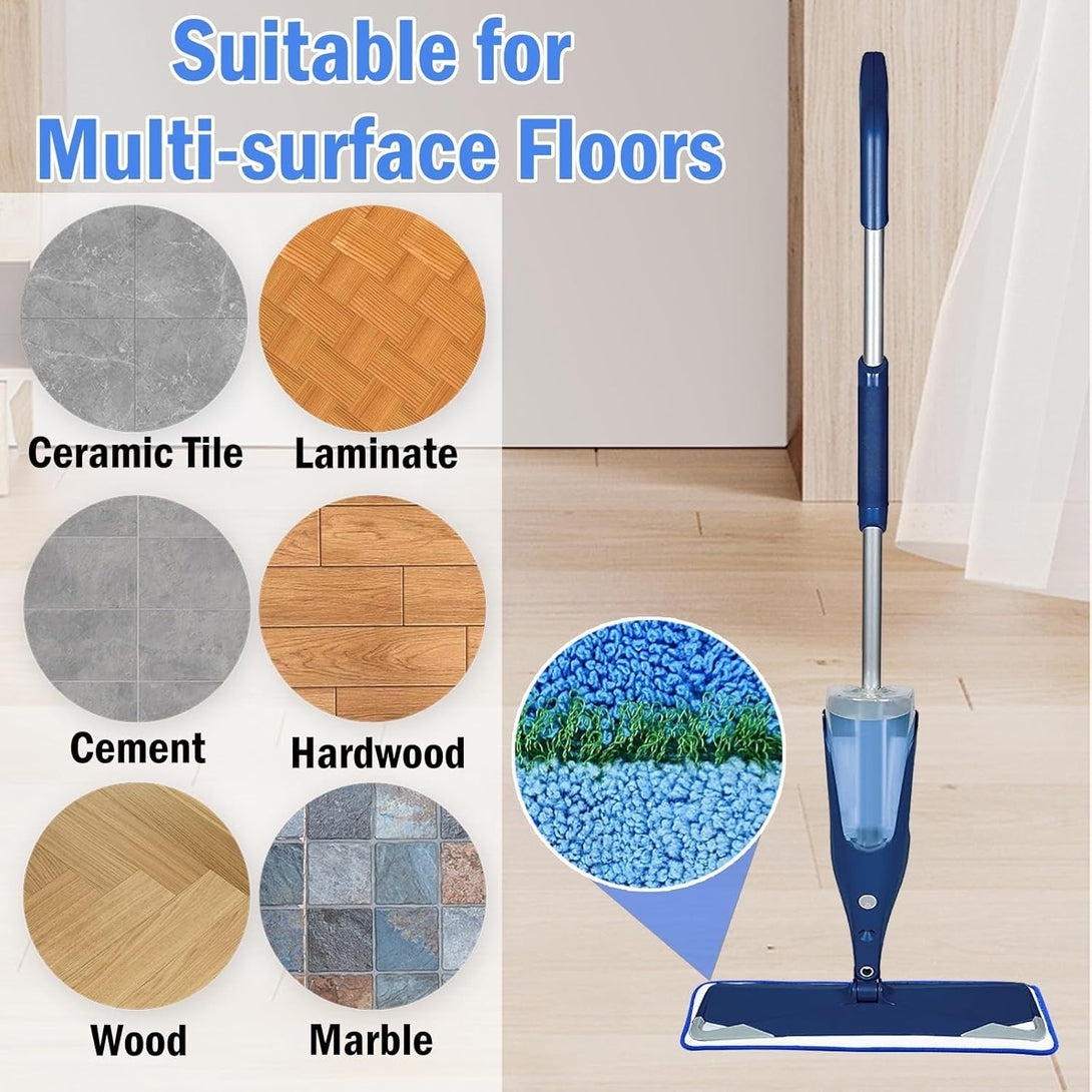 4 Pack Deep Cleaning Pad for Bona Mop, Reusable Microfiber Deep Clean Pad for Bona Family of Mops, Mop Refill Replacement for Hardwood and Multi-Surface