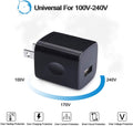Wall Charger Cube,1A/5V Single Port USB Plug 3 Pack Travel Black Charging Block Box Adapter Compatible Phone,Samsung Galaxy S24 S23 A21 A51 A71