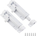 2 PCS Barrel Bolt Latch, 3 Inch, White, Aluminum Alloy | Heavy Duty Slide Lock, For Security Gate Slide Bolt, Garage Door Latches, Warehouse Shed