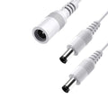 DC Power Splitter 1 to 2 Way, DC Power Supply Splitter Cord Plug 5.5mm x 2.1mm, for CCTV Security Camera,LED Strip Light and More, 2-Pack White