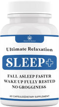 Relaxation Sleep Aid, Natural Non-Habit Forming, Sleep Supplement Developed to Support for Longer & Better Sleep, Chamomile, Magnesium, Melatonin,