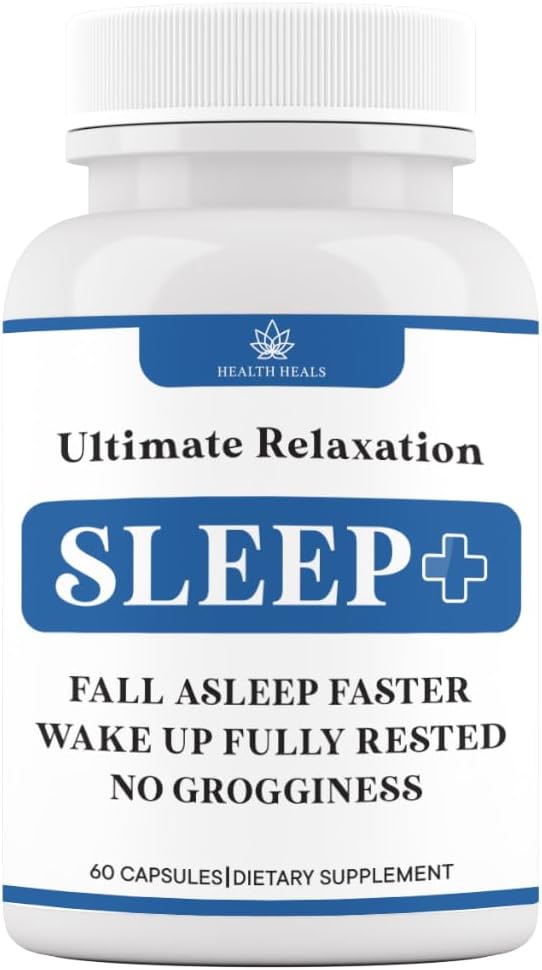 Relaxation Sleep Aid, Natural Non-Habit Forming, Sleep Supplement Developed to Support for Longer & Better Sleep, Chamomile, Magnesium, Melatonin,