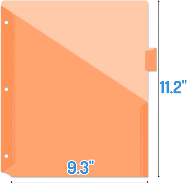 Forvencer 8 Count Dividers with Two Pockets, 8 tabs Binder Dividers for 3 Ring Binder Organizer, Multicolor, 1 Set Red 1 Set