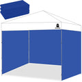 10x10 Pop Up Canopy Tent Sidewalls - Straight Leg Compatible, 300D Waterproof Polyester with 99% UV Protection, 3 Piece Royal Blue Wall Set Fit