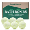 Purple Canyon Eucalyptus Bath Bombs for Women | Energizing Mint and Eucalyptus Bath Bomb with Natural Essential Oils | Gift Set of 6