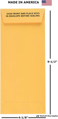 100 Night Drop Key Envelopes - Auto Repair Shops and Mechanics Gummed
