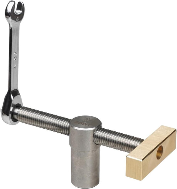 Adjustable Workbench Bench Dog Screw Clamp Fits 3/4 Inch Dog Holes Stainless Steel Brass Adjustable Stop for Woodworking (19mm)