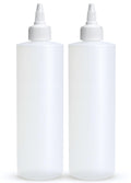 BRIGHTFROM Condiment Squeeze Bottles, 8 OZ Empty Squirt Bottle with Twist Top Cap, Leak Proof - Great for Ketchup, Mustard, Syrup, Sauces,