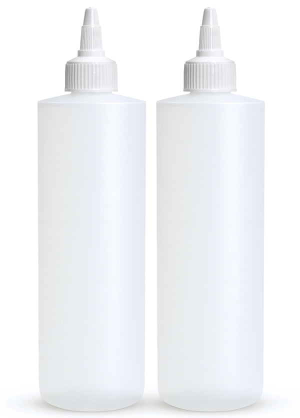 BRIGHTFROM Condiment Squeeze Bottles, 8 OZ Empty Squirt Bottle with Twist Top Cap, Leak Proof - Great for Ketchup, Mustard, Syrup, Sauces,